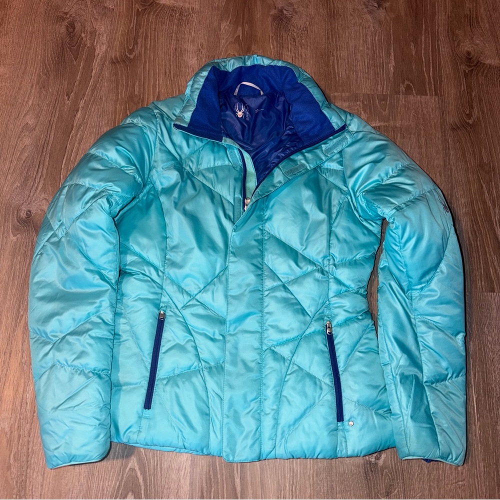 Spyder Teal Puffer Coat